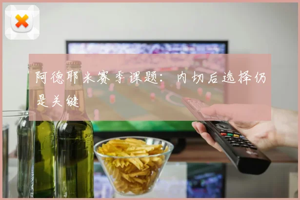 阿德耶米赛季课题:内切后选择仍是关键